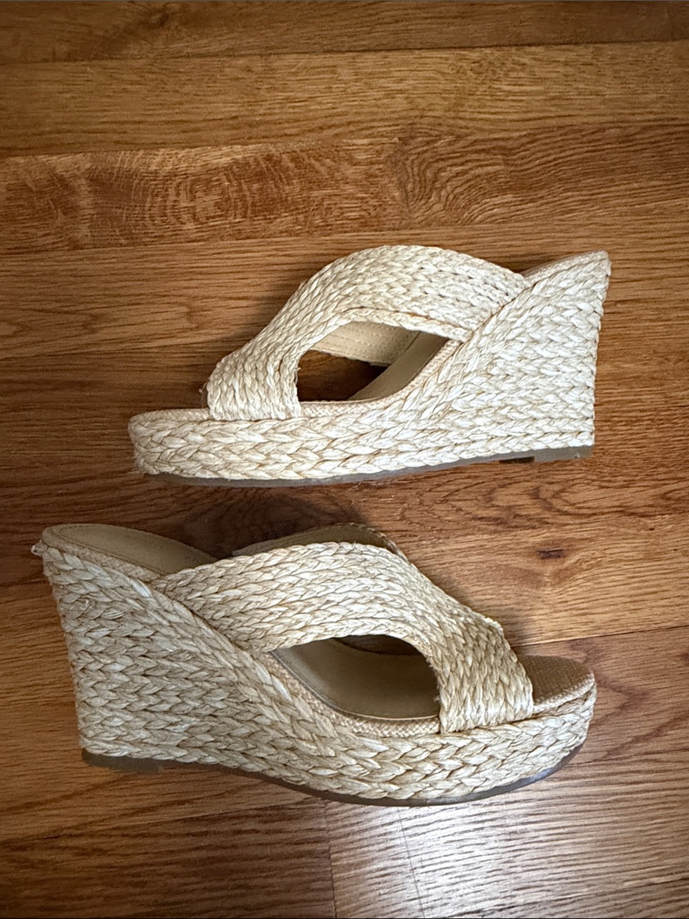 Marc Fisher Braided Espadrille Wedge Sandals